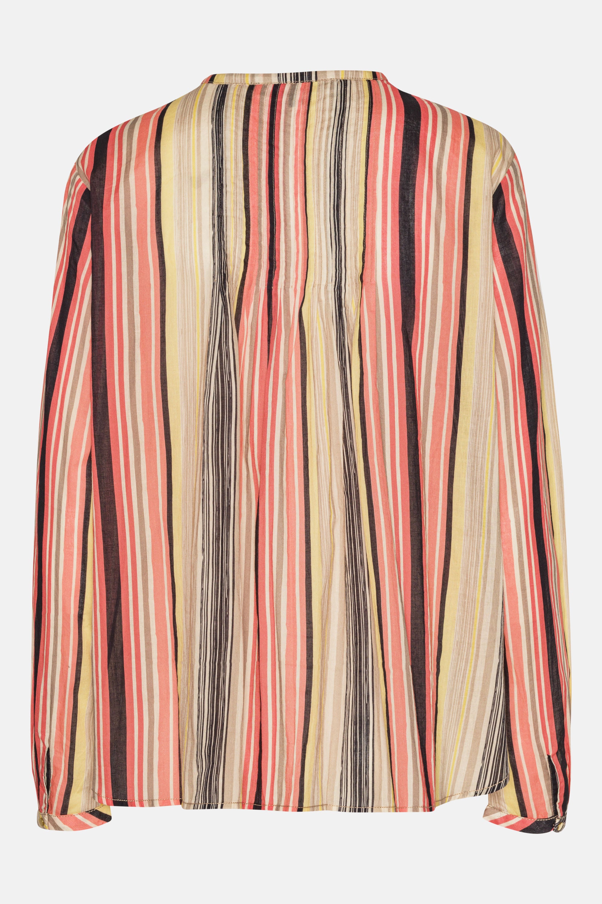 Skjorte med Lange Ærmer Pintuck - Red Organic Stripe
